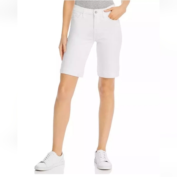 Jen 7 | 7 for All Mankind Womens Denim Bermuda Shorts Stretchy Sz 10 NWT - Picture 2 of 15